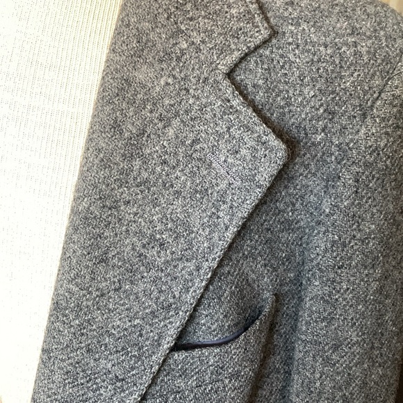 HARRIS TWEED GRAY WOOL HUNTING EQUESTRIAN SPORTCOAT BLAZER FROM DENMARK - Picture 3 of 14